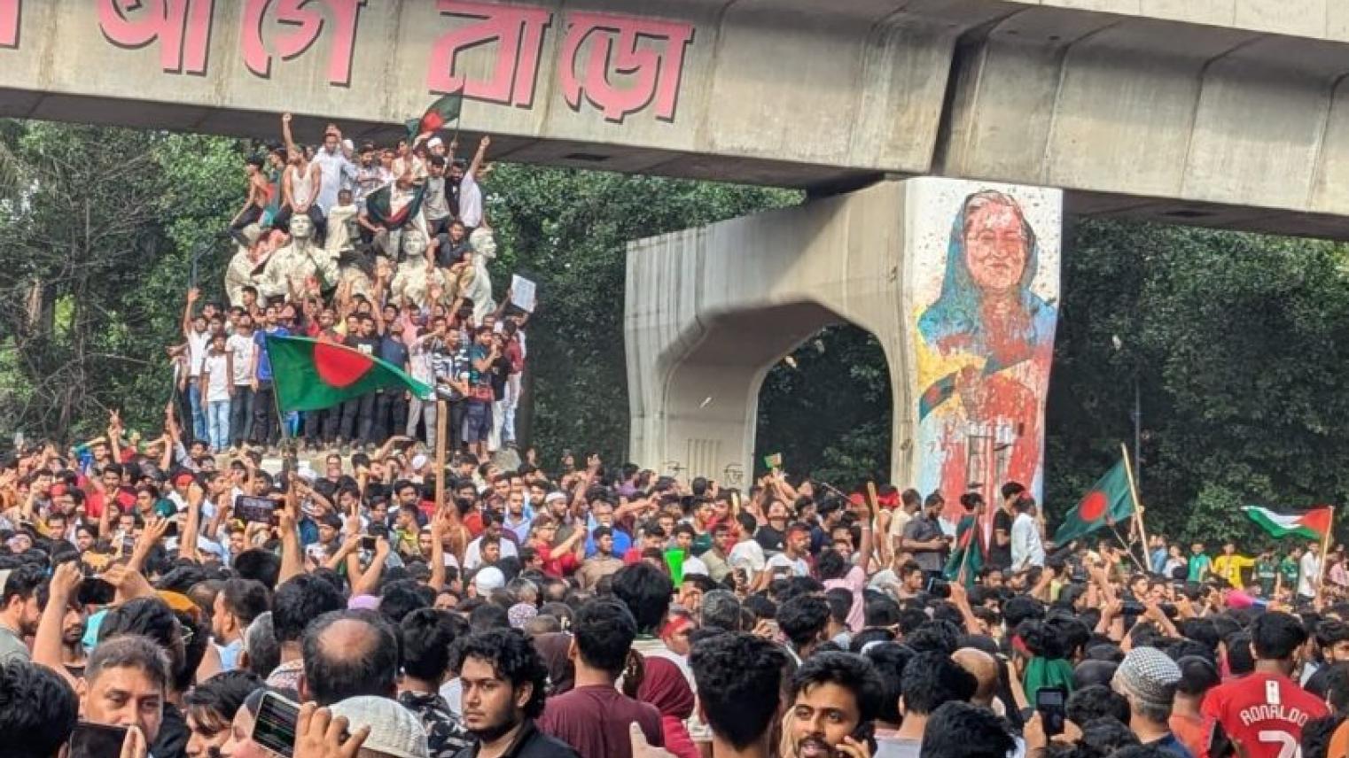 Student protests in Bangladesh's capital city, Dhaka (Nur A Alam Nuhas/The Daily Campus)