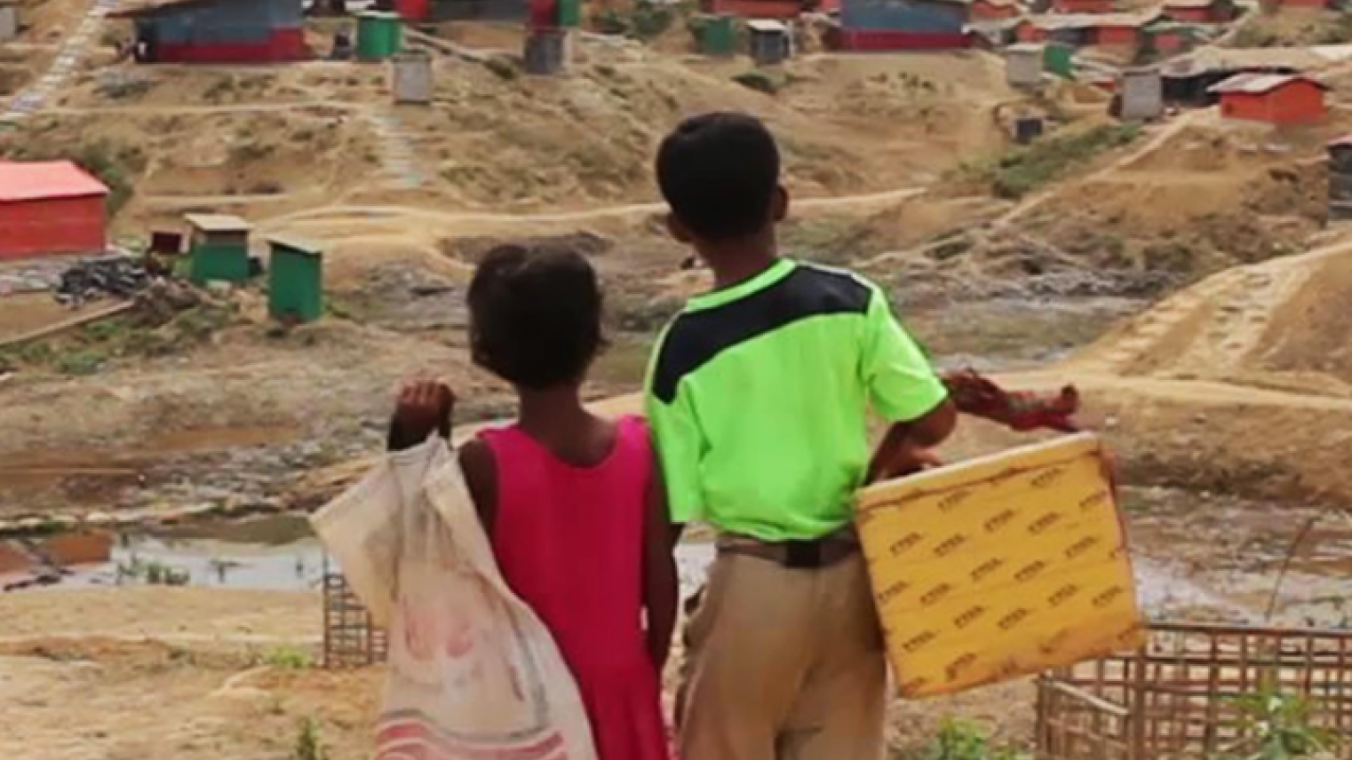 Two young children from the film the Ice Cream Sellers